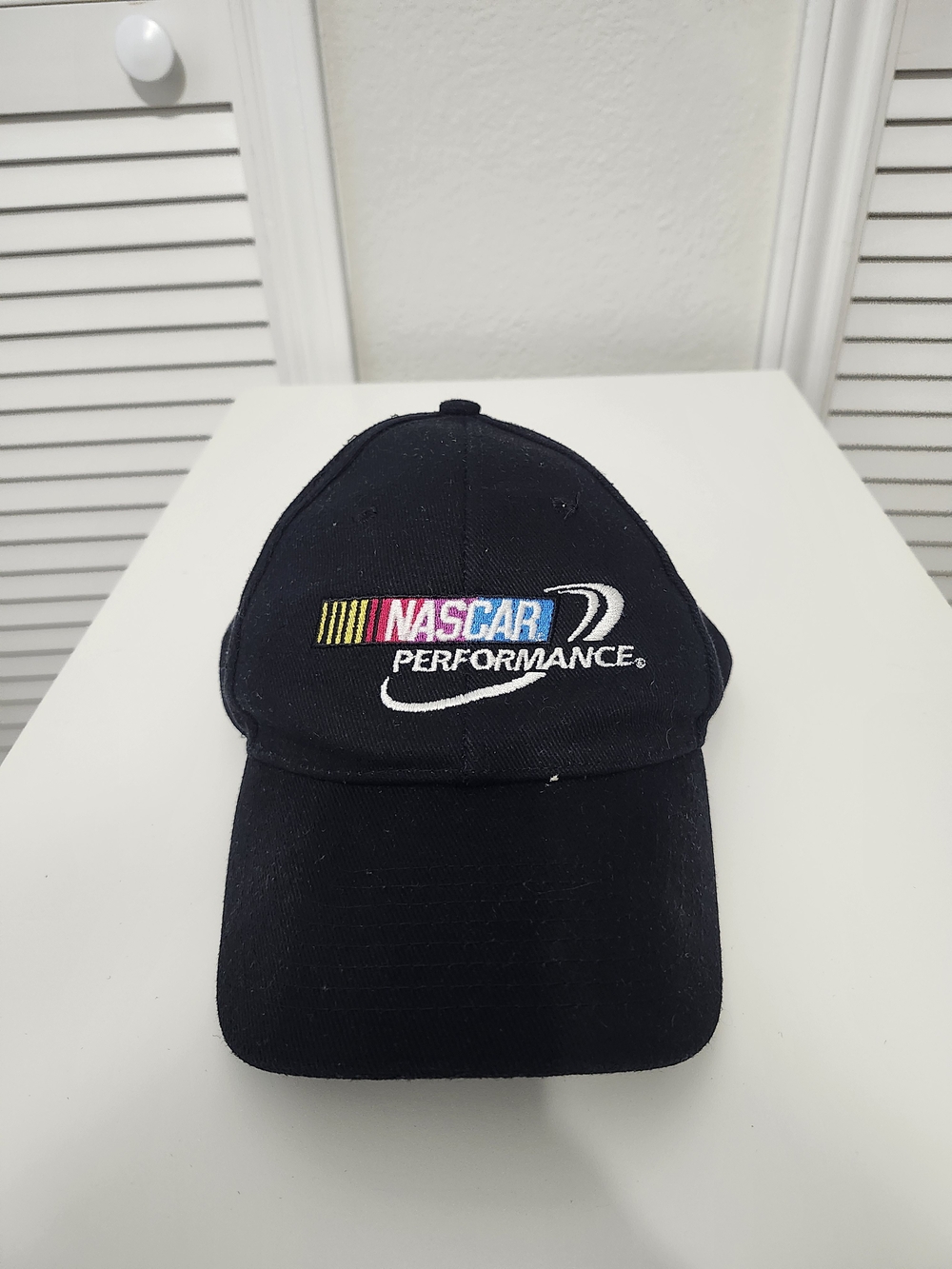 NASCAR Performance Black Embroidered Baseball Cap
